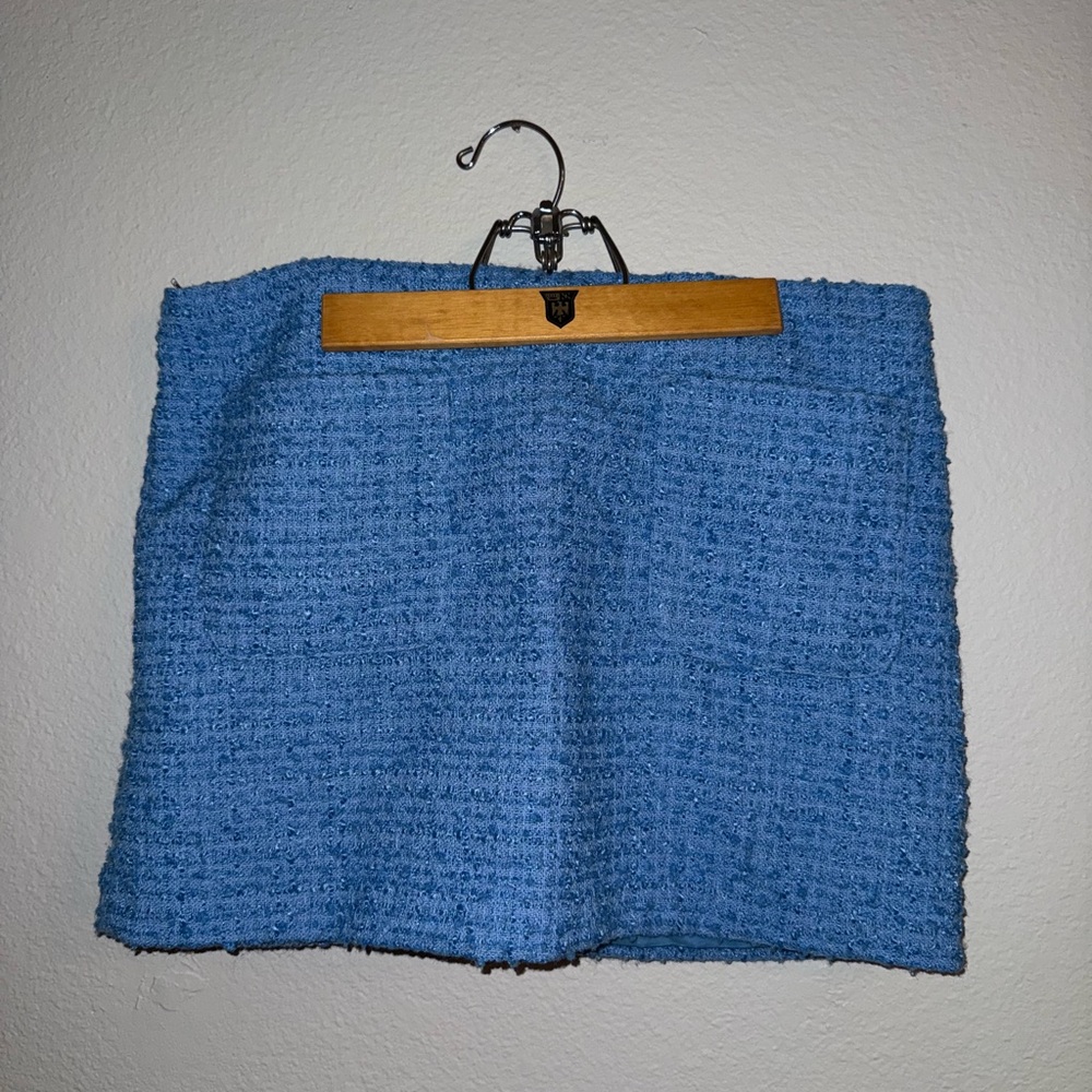 Blue Tweed Women's Skirt